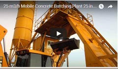 25m3/h Mobile Concrete Batching Plant in 2014 Paraguay Feeding debug video